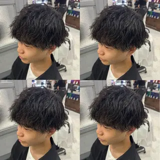 ミディアム パーマ メンズ 🟣メンズパーマ 川端 永遠🟣のヘアスタイル