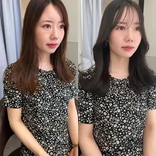 セミロング 韓国モテhair🍑 momoのヘアスタイル