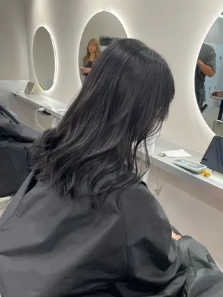 セミロング 奥野 妃南のヘアスタイル