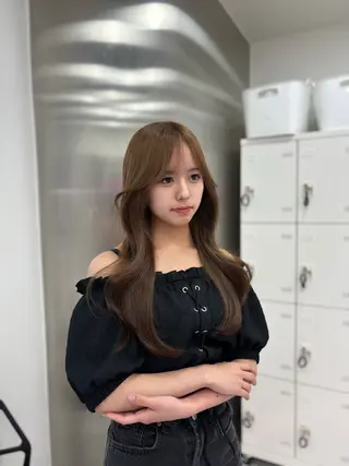 ロング カラー 表参道ハッシュカット レイヤー/リノンのヘアスタイル