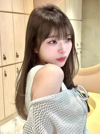 セミロング カラー 髪質改善 顔まわり 🌿柏崎颯刀のヘアスタイル