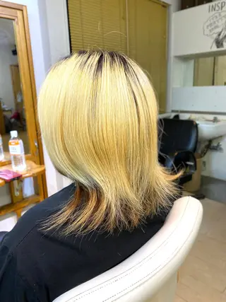 ミディアム カラー CRADLE Takeuchiのヘアスタイル