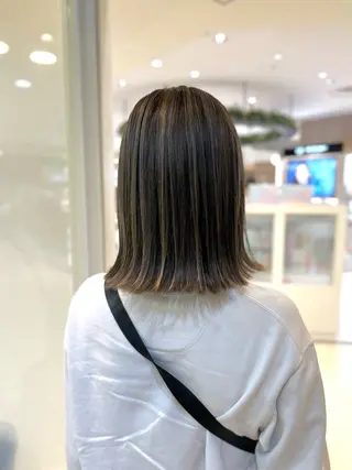 ミディアム カラー 似合わせカラー/艶 髪質改善/ヨシザキのヘアスタイル