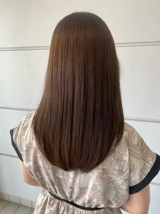 セミロング カラー 髪質改善特化🥣🫧 天神美容室のヘアスタイル