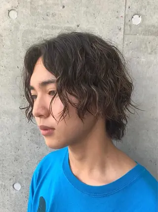 パーマ メンズ 🫧モテパーマ/ツヤ 縮毛/AI🫧のヘアスタイル