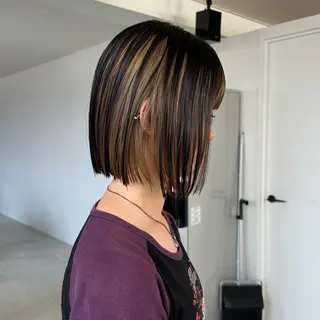 ミディアム カラー REAL 心斎橋所属・ハイトーン/ベージュ /デザイン🦋ナツミのヘアスタイル