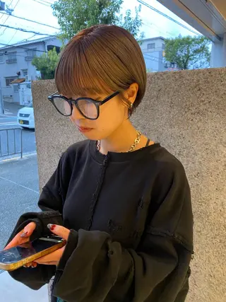 ショート レイヤーカット/ ダブルカラー/櫻井のヘアスタイル