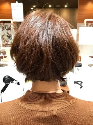 ショート カラー パーマ テラモト カズヨシのヘアスタイル