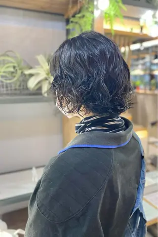 ミディアム パーマ 菊地 紗矢のヘアスタイル
