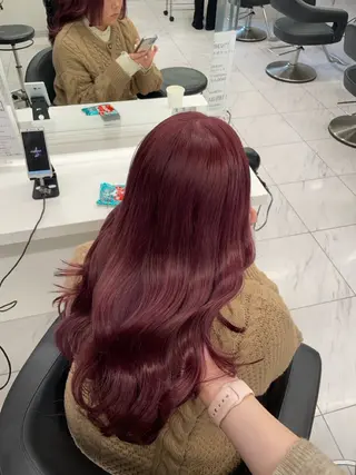 セミロング カラー 🎀暖色/ラベンダー /paru🤍のヘアスタイル