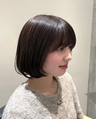 ショート 透明感カラー/顔周り カット🎀ヒラバルのヘアスタイル