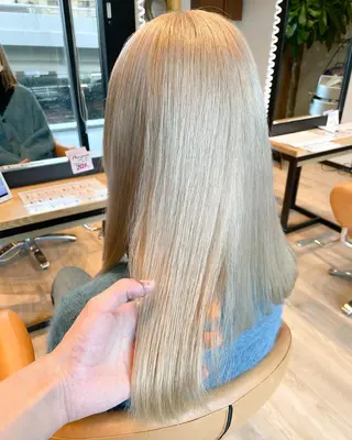 ミディアム カラー パーマ 髪質改善/ブリーチ 田代 龍我のヘアスタイル