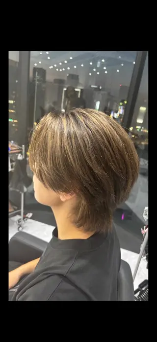 ミディアム カラー メンズ CS made by SHACHU 栄所属・山田 瑛司のヘアスタイル