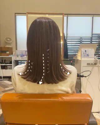 セミロング 石川 舞のヘアスタイル