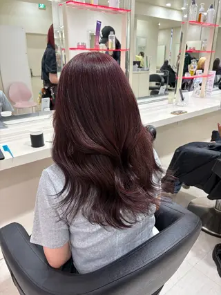セミロング カラー ヘアアレンジ 💟RINNA 艶カラー💟のヘアスタイル