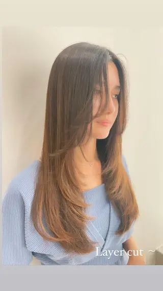 ロング 圧倒的モテ艶髪💎 レイヤー💎kanaのヘアスタイル
