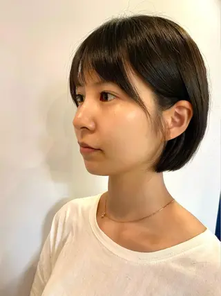 ショート カラー ボブ/縮毛矯正/ レイヤー/塚田のヘアスタイル