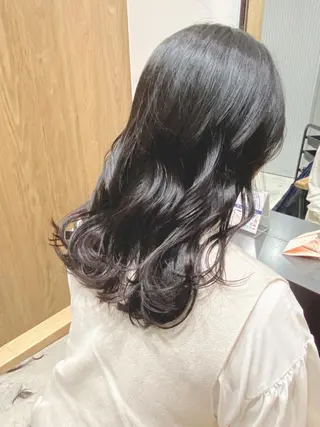 セミロング 🎀ブリーチなし 透明感🎀yuhiのヘアスタイル