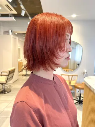 ショート カラー レイヤー:透けカラー :髪質改善🌼✨のヘアスタイル