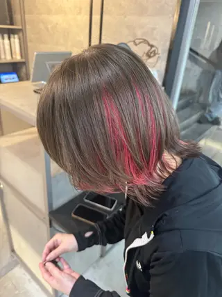 ミディアム カラー NOOS omotesando所属・ユウ🌈表参道　艶髪 美髪　垢抜けカラー✨のヘアスタイル
