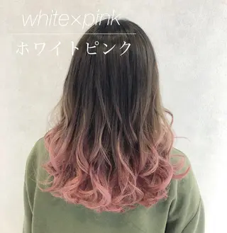 セミロング カラー 代表/七瀬/ギャル/ シールエクステ/渋谷のヘアスタイル