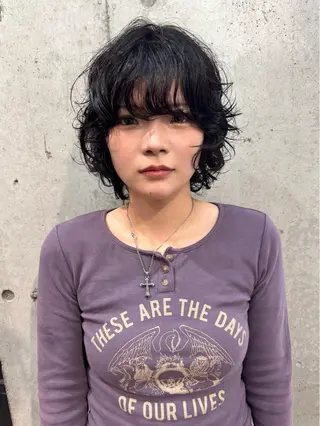 ミディアム パーマ lani 天神大名/ブリーチのヘアスタイル