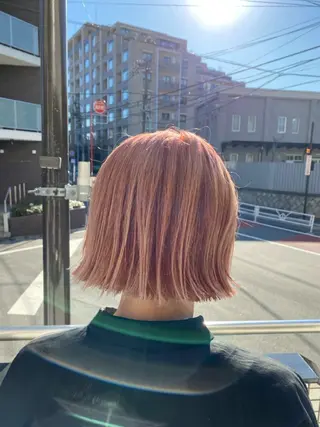 ミディアム タツキ／レイヤー／ パーマ／艶カラーのヘアスタイル