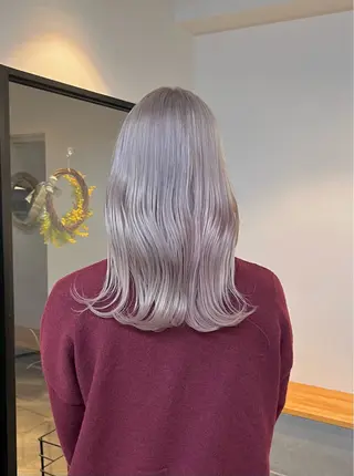 ミディアム カラー ハイトーンカラ ー/小川のヘアスタイル