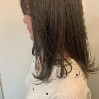 ミディアム カラー まろやか透明感カラー ♡MANAのヘアスタイル