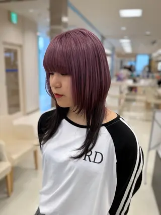 ミディアム カラー ヘアアレンジ 🍒KIKUCHI KANAE🍒のヘアスタイル