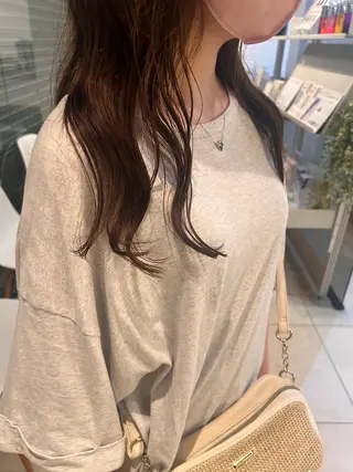 セミロング パーマ リリカ🐈‍⬛ブリー チカラー/上永谷のヘアスタイル