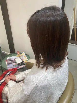 ミディアム 折本 沙織のヘアスタイル