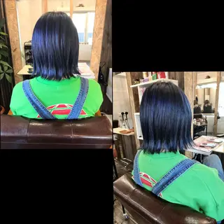 ショート カラー ✯カラー&編み込み エクステ✯池田智博✯のヘアスタイル