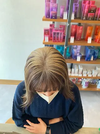 ミディアム カラー 希優🌺ソムリエ /ブリーチ/カットのヘアスタイル