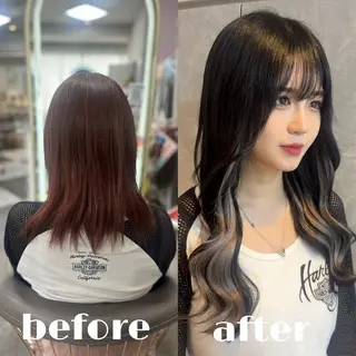 ロング ガルボヘアー心斎橋所属・プルエクステカラー専 門店ガルボヘアーのヘアスタイル