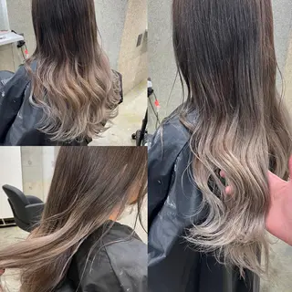 ロング カラー 韓国風レイヤー ハイトーンRYOTAのヘアスタイル