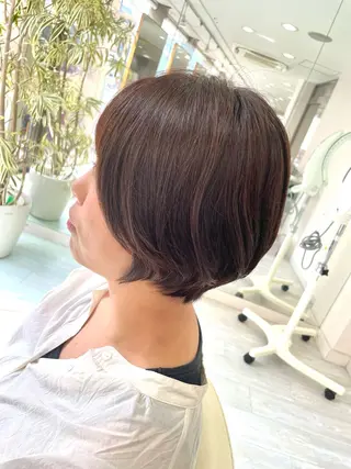 ショート カラー パーマ チーフデザイナー 西川凌史のヘアスタイル