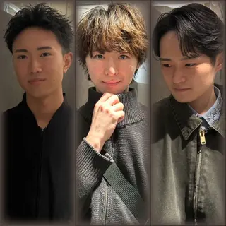 ショート パーマ メンズ 金山駅前/メンズ パーマ/真柄 恒輝のヘアスタイル