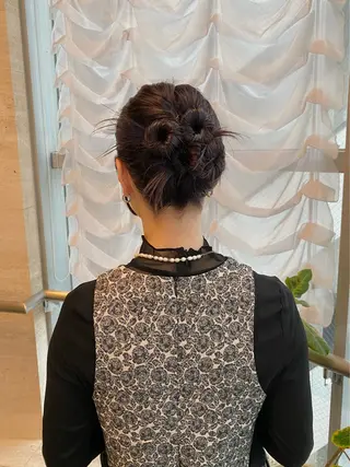 ミディアム ヘアアレンジ サトウ リョウのヘアスタイル