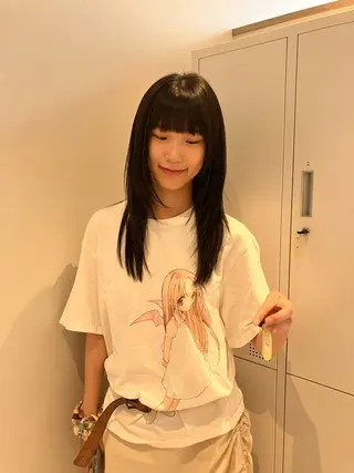 ミディアム 金田 法子のヘアスタイル