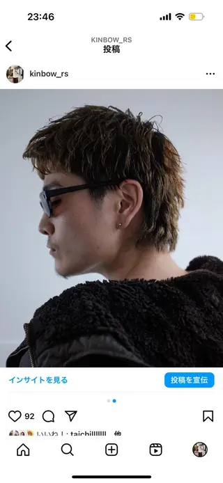 ショート メンズ メンズスタイリスト リュウジのヘアスタイル