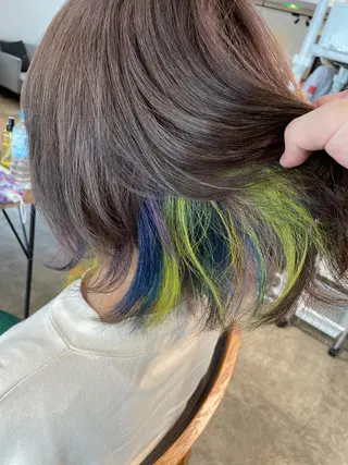 ミディアム カラー ハイトーン/レイヤー /ケアブリーチ石川治のヘアスタイル