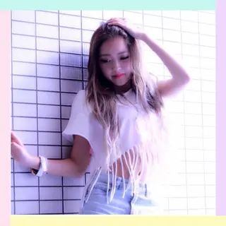 ロング カラー れん/ハイトーン /エクステ/韓国風のヘアスタイル