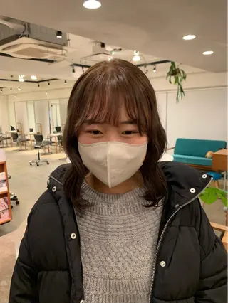 ミディアム カラー り なのヘアスタイル