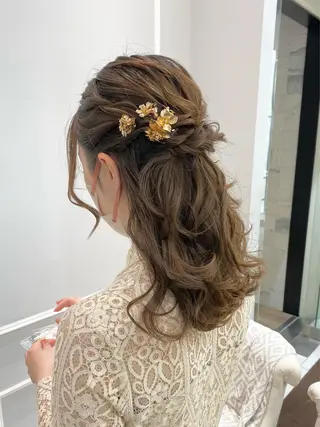 ヘアアレンジ 似合わせ艶髪カラー ❤️ハダユミのヘアスタイル