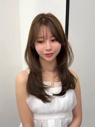 ロング 韓国ヘア🤍🇰🇷 ‪🫶🏻吉満のヘアスタイル