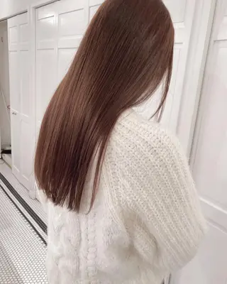 セミロング カラー お洒落ベージュ🤎 代官山shibukiのヘアスタイル