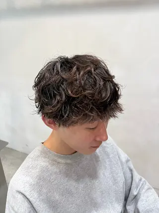 ミディアム パーマ メンズ Men's salon fifth 渋谷【メンズサロン フィフス】所属・fifth/堀 佳樹のヘアスタイル