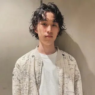 ミディアム パーマ メンズ 🌈圧倒的デザイン パーマ　関和希のヘアスタイル