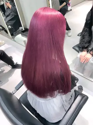 ロング カラー 湯田 竜也のヘアスタイル
